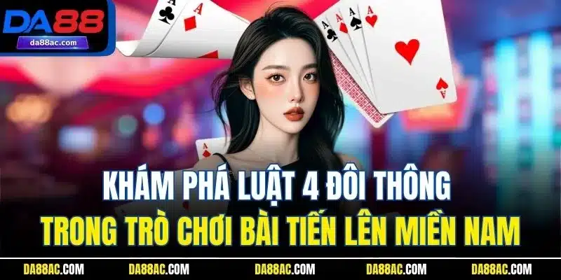 Tiến Lên Miền Nam - Game Bài Đổi Thưởng Ăn Khách Nhất DA88 3 Khám phá luật 4 đôi thông trong trò chơi bài tiến lên miền Nam